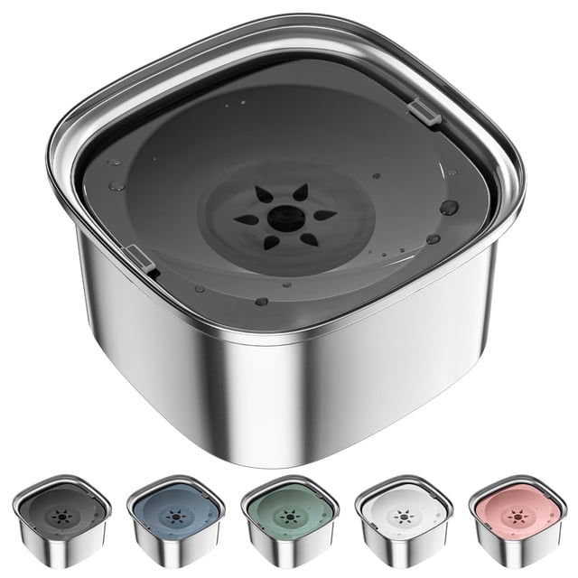 Cuenco de agua para perros UPSKY de acero inoxidable, 3 litros, sin derrames, capacidad de 3 litros