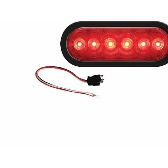 Seachoice 52831 LED 6" Oval Sealed Tail Light Kit For Flush Mount