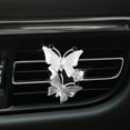 thumbnail image 1 of Car Butterfly Shape Clips for Air Conditioner Outlet Vent Attractive Decorations Clip Gray 2 Pcs, 1 of 4