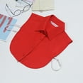 thumbnail image 3 of Xingzhi Women Simple Design Solid Color False Collar Girls Formal Fake Half Shirt Decorative Detachable Lapel Accessory Red Point, 3 of 6