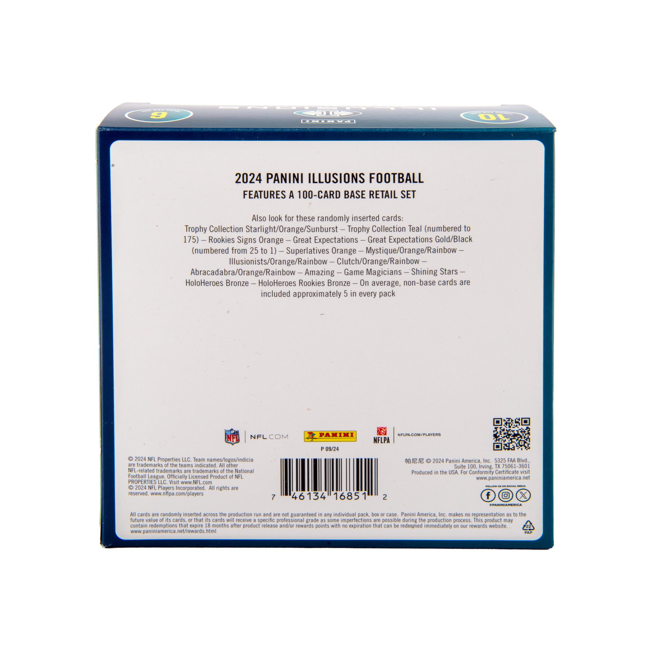 2024 Panini Illusions Football Trading Cards Mega Box - Sealed