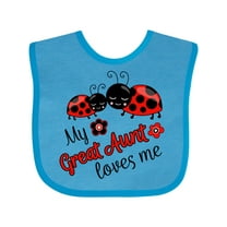 Inktastic My Great Aunt Loves Me with Cute Ladybugs Boys or Girls Baby Bib