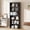Black, variant on Walsunny 6 Tier Bookshelf Standard Wooden Bookcase Display Shelf with Storage Anti-tipping Device for Home Office Living Room Black
