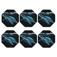 thumbnail image 2 of Disketp Ocean Turtle Funny Coasters,6 Pcs Leather Coasters With Holder, Perfect Housewarming Hostess Gifts,Protect Furniture From Water Marks Scratch And Damage, 2 of 9