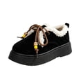 thumbnail image 2 of Willtoo Women Retro Lace Up Faux Suede Warm Ankle Boots Fleece Lined Platform Winter Footwear Non Slip Thick Sole Cold Weather Comfort Shoes, 2 of 4