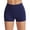 Navy, variant on Yoga Shorts Women's Fashion Solid Leggings Slim High Waist Sport Yoga Short Pants Gym Shorts Women AG L