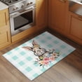 thumbnail image 2 of Entryway Rug 2'x3', Easter Bunny Small Rug for Kitchen Bathroom Door Mat Indoor Entrance, Spring Watercolor Rabbit Flower Green Plaid Non-Slip Area Rugs Floor Mats Carpet Front Door Rugs, 2 of 8