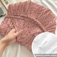 thumbnail image 4 of Twin XL Size Fitted Sheet Set - Peach Pink Texture 2 Piece Bedding Sets 16" Deep Pocket Fitted Sheet with 1 Pillowcases, Country Farmhouse Burlap Stripes Brushed Microfiber Hotel Luxury Bed Sheets, 4 of 9