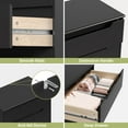 thumbnail image 4 of Aiho Dresser with 4 Drawers, Wood Tall Chest, Built-in Handle Drawers for Bedroom, Home, Living Room, Hallway - Black, 4 of 13