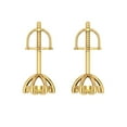 thumbnail image 4 of 14K Solid Gold Screw Back Stud Earrings for Women | 0.35 cttw Round Cut Simulated Yellow Diamond | Yellow Gold, 4 of 5