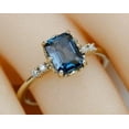 thumbnail image 2 of 2Ct Simulated Blue Diamond Women's Engagement Ring 14K Yellow Gold Finish, 2 of 2