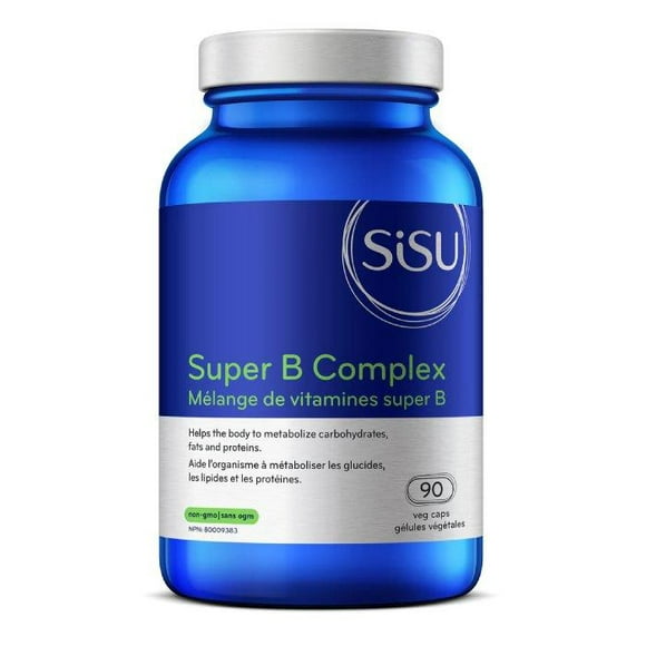 Sisu - Super B Complex - formulated for sensitivies/allergies, 90 Capsules