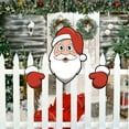 thumbnail image 6 of feimajia Christmas Fence Door Peek Hollow Board Plugn Christmas Tree Garden Expression Decoration Sticker Red, 6 of 9