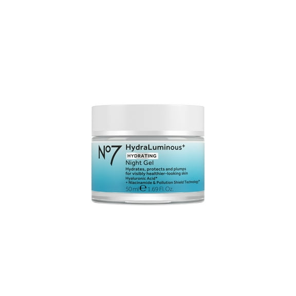 No7 HydraLuminous+ 2% Hyaluronic Acid Night Gel, 1.69 fl oz