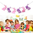 thumbnail image 4 of Oraceous Hanging Banner Decor Felt Rabbit Shaped Garland Banners Bunting Banner Party Supplies for Easter Party Festival, 4 of 5