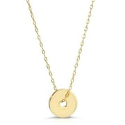 Michelle Campbell Jewelry Women's Disc Floater Necklace, Brass with 14k Yellow Gold overlay