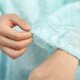 thumbnail image 2 of 1Pc Durable Apron with Sleeve Household Waterproof Apron Housework Apron Waterproof Overclothes for Adult (Blue), 2 of 3
