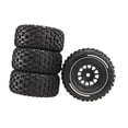 thumbnail image 2 of Dualoai RC Car Tire 4x Easy to Use Practical Replace Parts Convenient Toy Car Wheels black, 2 of 9