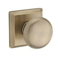 thumbnail image 2 of Baldwin Reserve FDROUTSR003 Full Dummy Round Knob and Traditional Square Rose Lifetime Brass Finish, 2 of 7