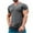 Dark Gray, variant on yillto Mens Muscle Tee Short Sleeve Workout Gym Shirts V Neck Casual Tops Summer Casual Exercise T Shirts