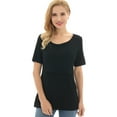 thumbnail image 6 of Bearsland Women's Maternity Short Sleeve Breastfeeding Nurding Tops T-Shirts 3-Pack, 6 of 7