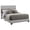 Grey, variant on Dorian Faux Leather Upholstered California King Bed Black