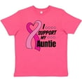 thumbnail image 3 of Inktastic Breast Cancer Awareness I Support My Auntie with Pink Ribbon Youth T-Shirt, 3 of 5