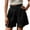 Black, variant on Fancifize Women Cuffed Dressy Shorts High Waist Wide Leg Office Pants Professional Summer Outfit With Side Pockets L,Black