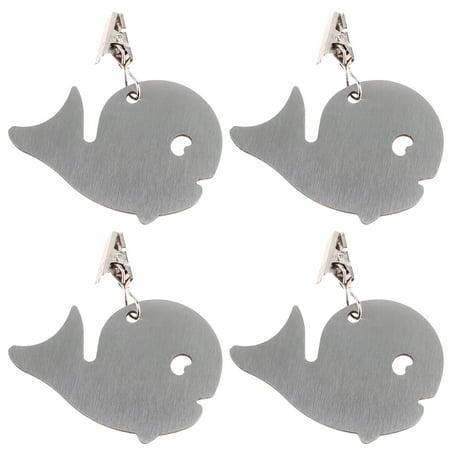 

4PCS Thickened Stainless Steel Tablecloth Clips Table Cloth Cover Clamps for Home Dining Room Decoration (Whale Pattern)
