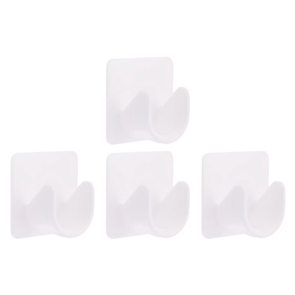 Soimiss 4Pcs White Plastic Curtain Rod Bracket Holders Heavy Duty Easy Install for Home Decor