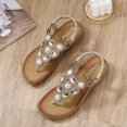 thumbnail image 4 of Zapatos Verano Sandalias Tanga para Bohemian Arch Support Rhinestone Mujeres, 4 of 9