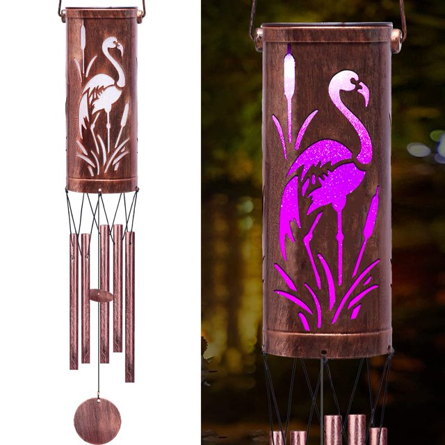 Campanas De Viento Fsvgyy, Campanillas De Viento Solares, Luces Colgantes, Campanillas De Viento De Metal Para Exteriores, Campanillas De Viento Conmemorativas Para Decoración De Jardín/Patio, Regalos