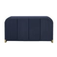 thumbnail image 3 of U_STYLE 4-Door Curved Corner Cabinet with Wavy Door Panel and Adjustable Shelves, Suitable for Study, Living Room, and Entrance (MDF) - Dimensions: 61.4" x 18.5" x 14.3",Navy Blue, 3 of 9