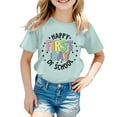 thumbnail image 5 of T Shirts for Girls 3T-4T Light Green Back to School Shirt Casual Crewneck Short Sleeved Tee Tops Kids Summer Clothes (Toddlers, 3-4 Years), 5 of 5