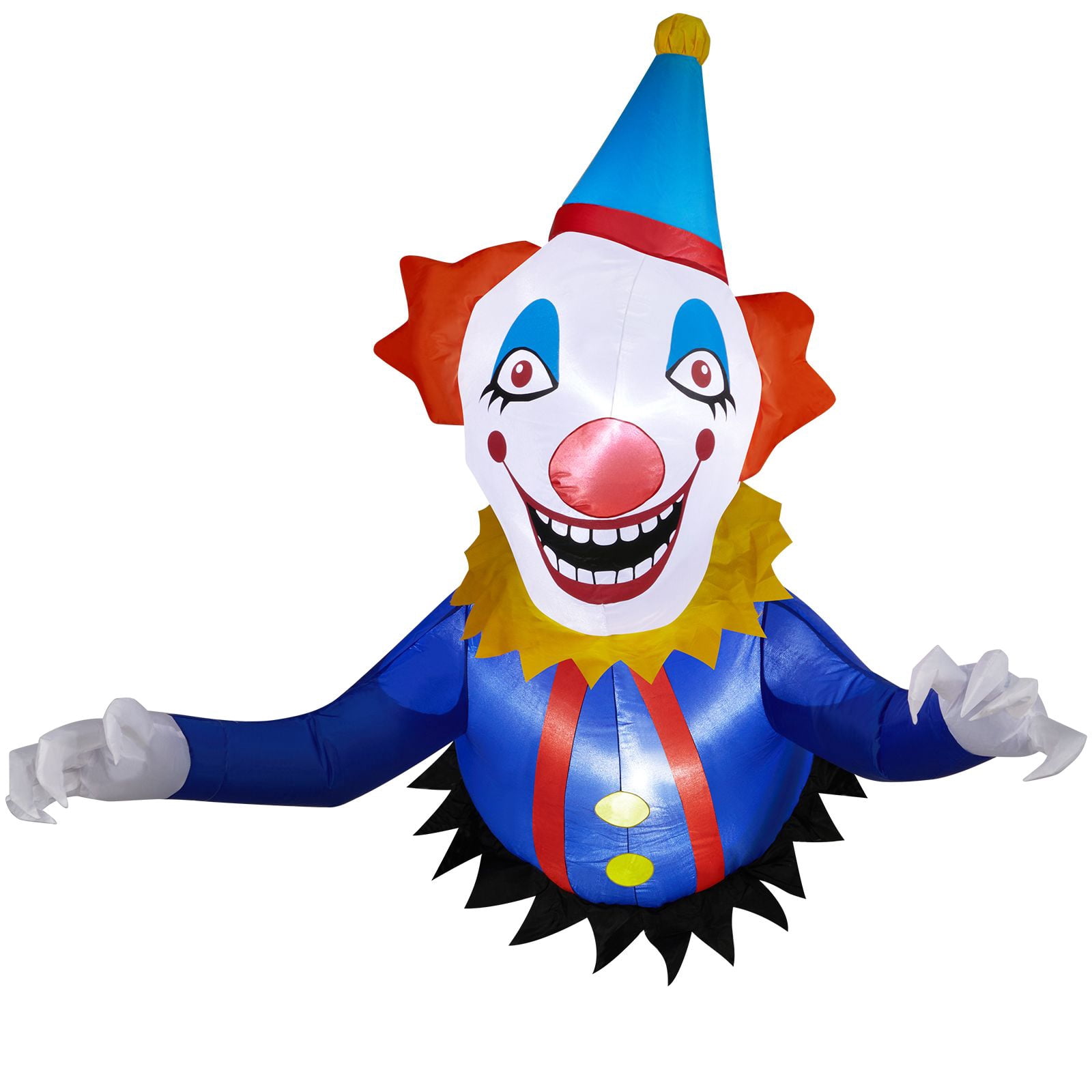 3.3FT Halloween Inflatable Clown Broke Out from Window Decor with Built-in LED Lights Waterproof Polyester Spooky Ornament for Yard Party Indoor Outdoor