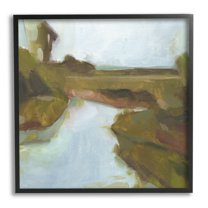 Stupell Industries Blurred Country Creek Landscape Soft Murky Waters, 24 x 24, Designed by Jacob Green