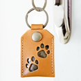 thumbnail image 4 of Pet Hair Memorial Locket Keychain, Square Keepsake for Cat & Dog Fur Storage, Pendant for Keys/Backpacks, Brown, 4 of 8