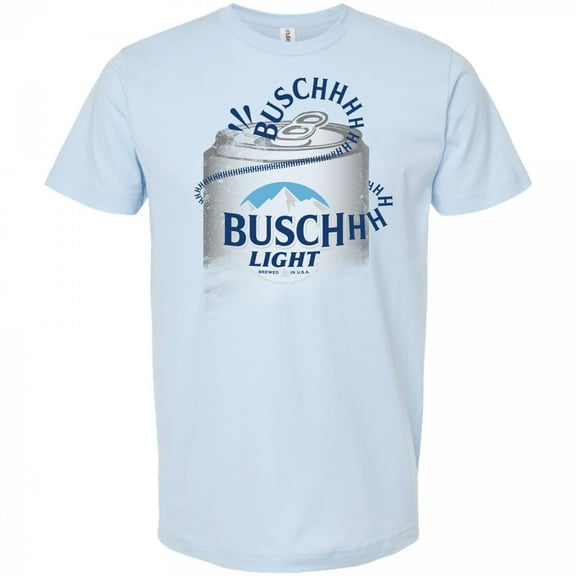 Busch 863817-large Busch Light Buschhhhhhhh Colorway Cotton T-Shirt, Blue - Large