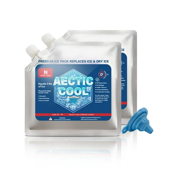 Ice Packs for Lunch Boxes: Ice Packs for Cooler Preserve food's & drink's Flavor Freshness - Freezer Packs Cooler Ice Packs for Camping Fishing Tailgating Picnics Boats Beach - 2 Packs