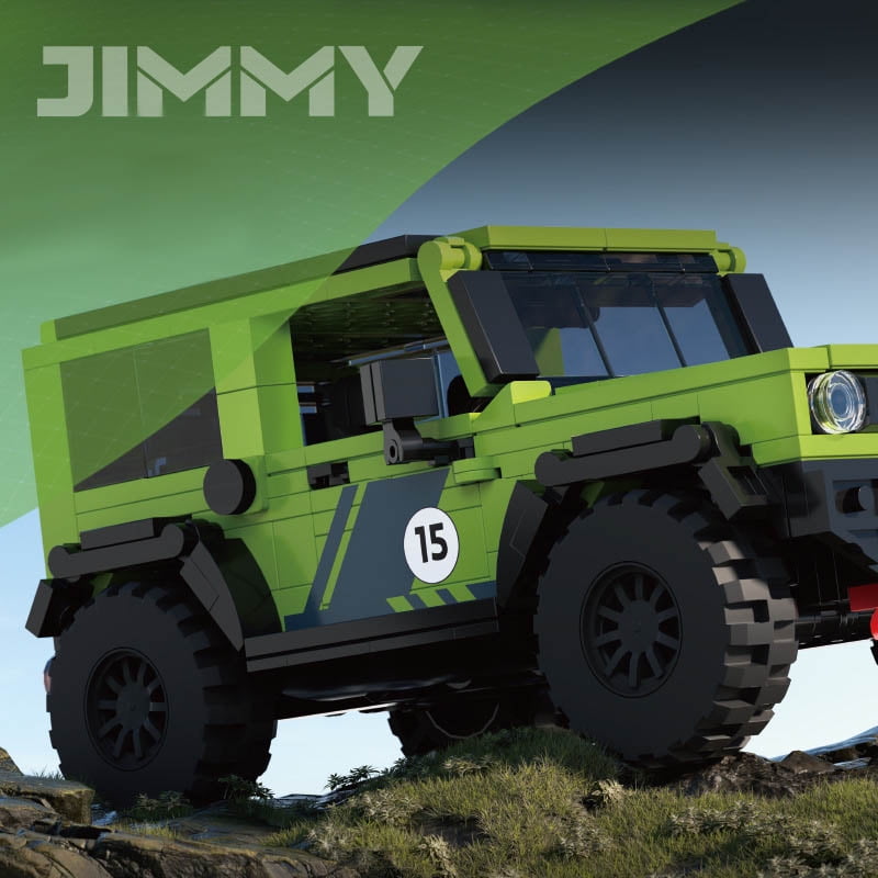 413PCS Suzuki Jimny Building Blocks Model Kit,Retro Off-Road Vehicle Collectible Desk Decor, Perfect Gift for Car Enthusiasts Boys Teens Adults