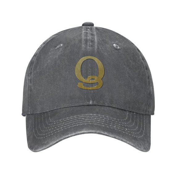 ZICANCN Adjustable Baseball Cap Women, Alphabet Q Pattern Hats for Men Adult Washed Cotton Denim Baseball Caps Fashion, Deep Heather