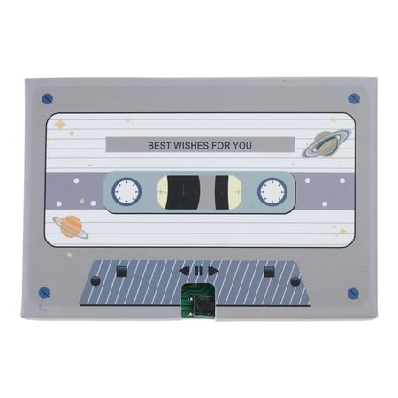 Simple Operation Recording Voice Cassette Tape Customizable Sound Greeting Card Present for Birthday Anniversary