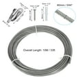 thumbnail image 2 of Uxcell 5/64" Wire Cable, 33ft Stainless Steel Wire Rope Kit for Deck Railing, 2 of 6