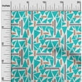 thumbnail image 1 of oneOone Silk Tabby Fabric Triangle & Line Geometric Print Fabric By Yard 42 Inch Wide, 1 of 4