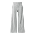 thumbnail image 6 of Women's Quick Dry Curved Wide Leg Pants Elastic Waist Ankle Length Casual Trousers with Side Pockets for Travel & Daily Wear, 6 of 8