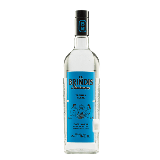 Tequila El Brindis Mexicano Plata 1000 Ml El Brindis Mexicano Tequila, Blanco
