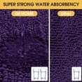 thumbnail image 3 of HAKUNA Upgrade Extra Large Dark Purple Bathroom Rug Set 2 Pieces 32"x20"+24"x17" Ultra Soft, Thick Absorbent Bath Mats, Non Slip Chenille Toilet Mat for Bathroom, Bedroom, Kitchen, 3 of 7