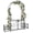 39.24 Pounds, variant on Outvita 7.3FT Garden Arch Arbor, Heavy Duty Metal Arbour Archway, Decorative Frame Stand Trellis with Ground Stakes for Wedding Ceremony Party Plant Climbing Rose Vines Lawn Patio Black