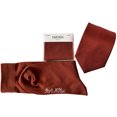 thumbnail image 3 of Triple M Plus Solid Color Men's Various Package Dress Casual Socks Necktie and Set In Burnt Orange Color, Preferred for Wedding Business Officers Formal Activities, 3 of 3