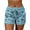 Blue, variant on Homenesgenics Shorts for Women Plus Size Fashion Women Drawstring Casual Pocket Loose Printed Sports Shorts Pants Clearance